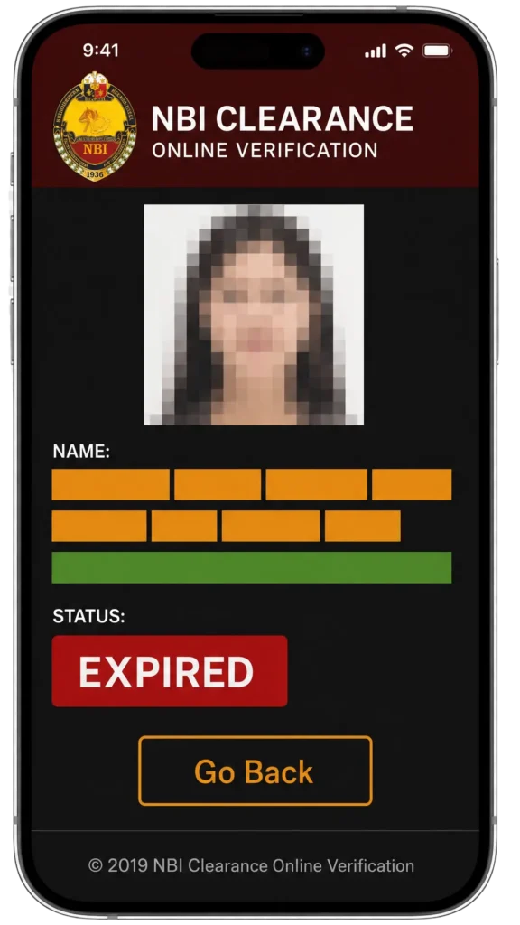 Check your NBI status