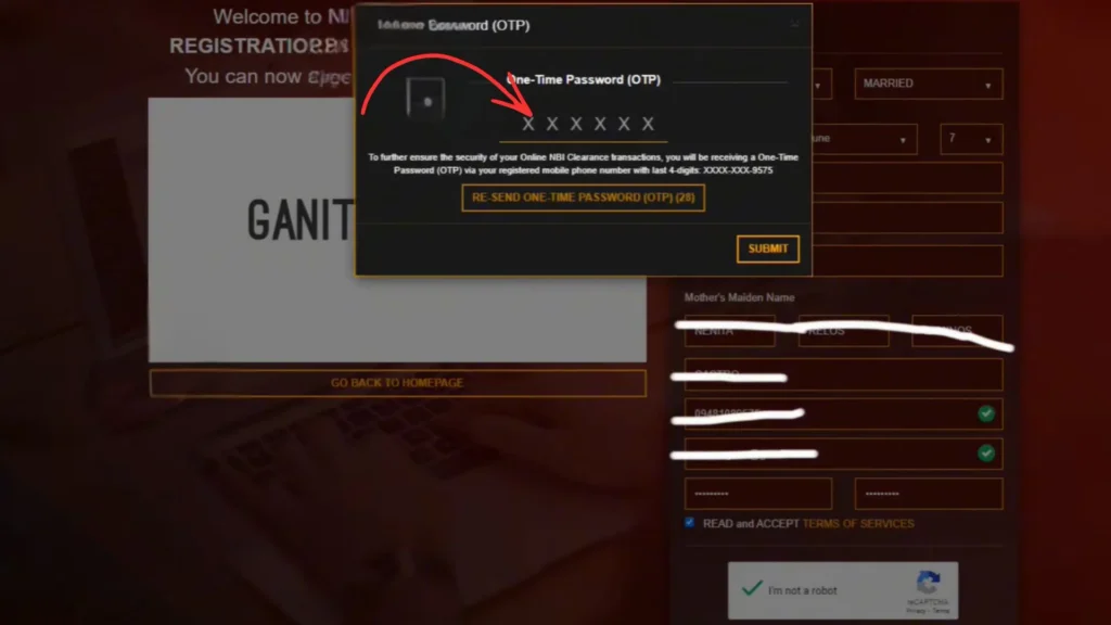 Verify with OTP, then activate