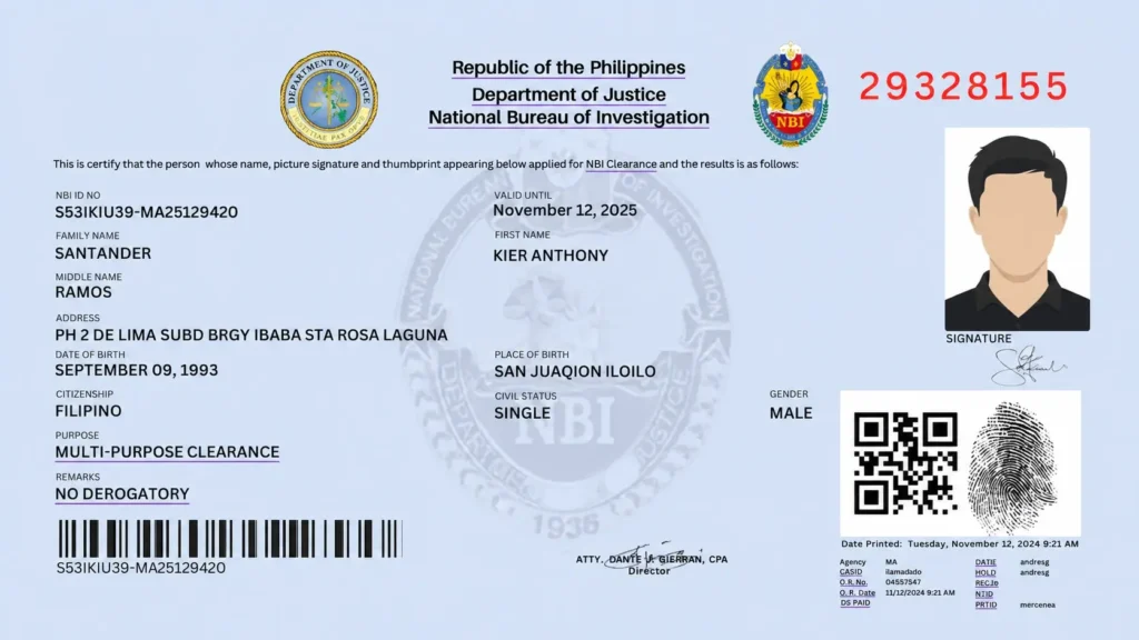 What an NBI Clearance Looks Like