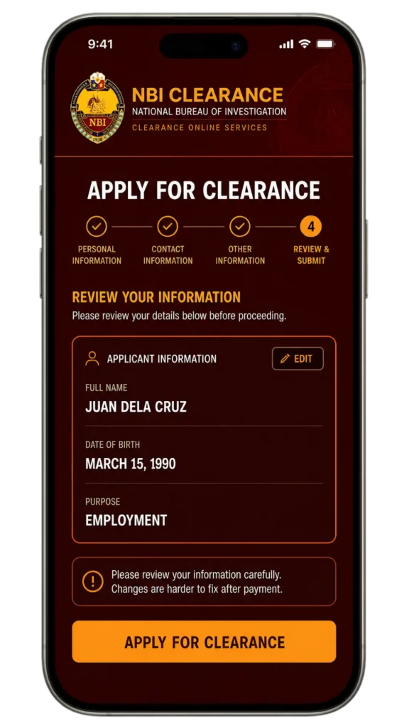 nbi clearance apply review