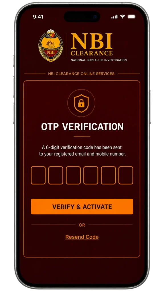 nbi clearance otp verification