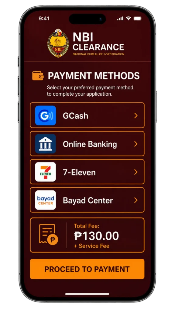 nbi clearance payment methods