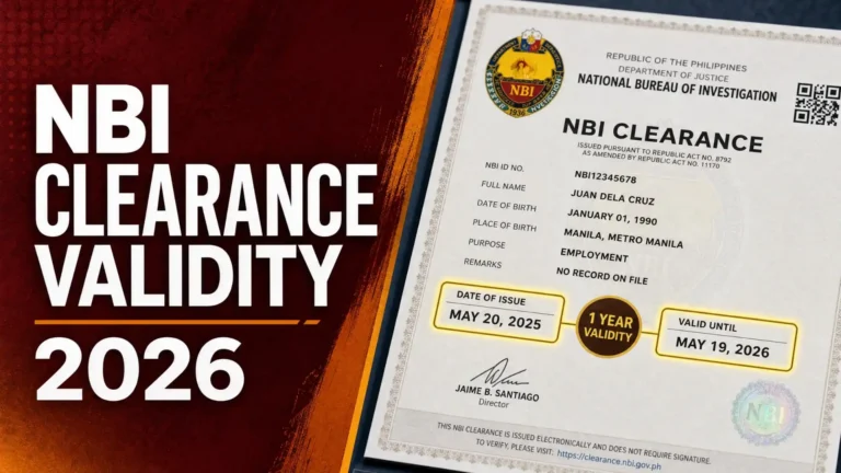 nbi clearance validity 2026