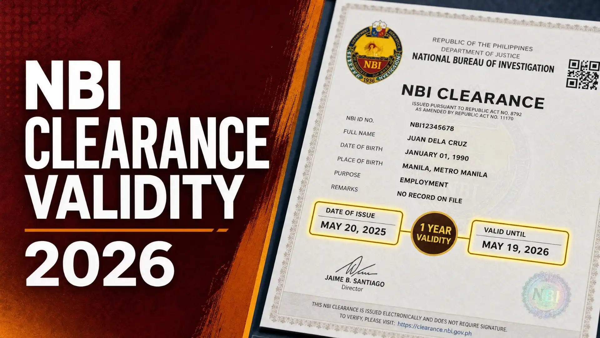 nbi clearance validity 2026