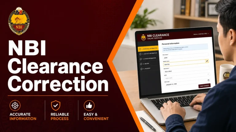 NBI Clearance Correction Fix Errors and Names